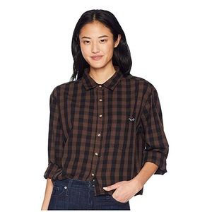 Volcom Cropped Plaid Shirt 🖤